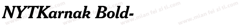 NYTKarnak Bold字体转换